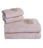 Beige 500 GSM Cotton 4 Pieces Towel Set