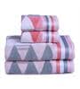Multicolor 560 GSM Cotton 4 Pieces Towel Gift Set