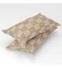 Beige Abstract 144 TC Cotton Single Bed Sheet Bedsheet 1 Pillow Prime Collection
