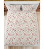 Beige Abstract 180 TC Cotton King Bedsheet with 2 Pillow Covers