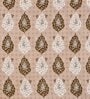Beige Abstract 220 TC Microfibre King Size Fitted Bedsheet With 2 Pillow Covers