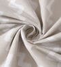 Beige Abstract 300 TC Cotton Fitted Single Bedsheet with 1 Pillow Cover