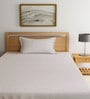 Beige Abstract 300 TC Cotton Fitted Single Bedsheet with 1 Pillow Cover