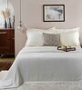 Beige Abstract 320 GSM Cotton 8 Pieces Bedding Set Tranquil Essence Collection