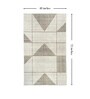 Beige Geometric 4 Ft X 6 Ft Machine Made Carpet