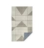 Beige Geometric 4 Ft X 6 Ft Machine Made Carpet