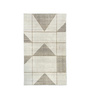 Beige Abstract 5 ft x 7 ft Machine Made Carpet