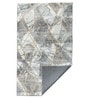 Beige Abstract Microfibre 4 ft X 6 ft Machine Made Carpet