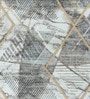 Beige Abstract Microfibre 4 ft X 6 ft Machine Made Carpet