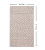 Beige Abstract Polyester 3 x 5 Feet Machine Made Carpet