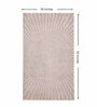 Beige Abstract Polyester 3 x 5 Feet Machine Made Carpet