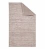Beige Abstract Polyester 3 x 5 Feet Machine Made Carpet