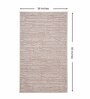 Beige Abstract Polyester 3 x 5 Feet Machine Made Carpet