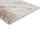 Beige Abstract Polyester 4 Ft X 6 Ft Machine Made Carpet