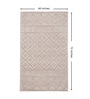 Beige Abstract Polyester 4 x 6 Feet Machine Made Carpet