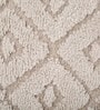 Beige Abstract Polyester 4 x 6 Feet Machine Made Carpet
