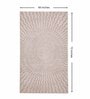 Beige Abstract Polyester 4 x 6 Feet Machine Made Carpet