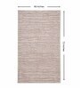 Beige Abstract Polyester 4 x 6 Feet Machine Made Carpet