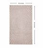 Beige Abstract Polyester 5 x 7 Feet Machine Made Carpet