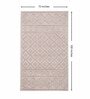 Beige Abstract Polyester 6 x 9 Feet Machine Made Carpet