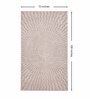 Beige Abstract Polyester 6 x 9 Feet Machine Made Carpet