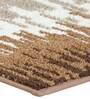 Beige Abstract Polyester AntiSkid Bathmat