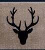 Beige Abstract Polypropylene 24x16 Inches Max Absorbant Deer Bath Mat