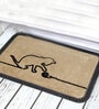 Beige Abstract Polypropylene 24x16 Inches Max Absorbant Bath Mat