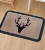 Beige Abstract Polypropylene 24x16 Inches Max Absorbant Deer Bath Mat