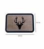 Beige Abstract Polypropylene 24x16 Inches Max Absorbant Deer Bath Mat