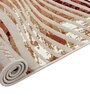 Beige Abstract Polypropylene 4 ft X 6 ft Machine Made Carpet