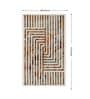 Beige Geometric Polypropylene 4 Ft X 6 Ft Machine Made Carpet