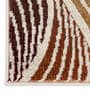 Beige Abstract Polypropylene 4 ft X 6 ft Machine Made Carpet