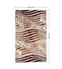 Beige Abstract Polypropylene 4 ft X 6 ft Machine Made Carpet