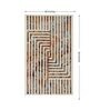 Beige Abstract Polypropylene 5 ft X 7 ft Machine Made Carpet