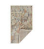 Beige Abstract Polypropylene 5 ft X 7 ft Machine Made Carpet