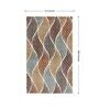 Beige Abstract Polypropylene 6 ft x 9 ft Machine Made Carpet