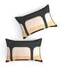 Beige Abstract 160 TC Cotton Blend Queen Sized Bed Sheets with 2 Pillow Covers
