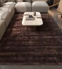 Beige Abstract Viscose 5 ft X 8 ft Hand Tufted Rectangle Carpet