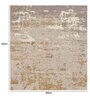 Beige Abstract Wool 4 ft x 6 ft Hand Knotted Carpet