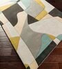 Beige Abstract Wool 5 ft x 7 ft Hand tufted Carpet