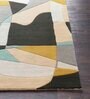 Beige Abstract Wool 5 ft x 7 ft Hand tufted Carpet