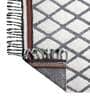 Beige Geometric Wool 5ft x 8 ft Hand Knotted Carpet