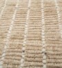 Beige Abstract Wool 6 ft X 9 ft Hand Woven Carpet