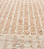 Beige Abstract Wool 6 ft X 9 ft Hand Woven Carpet