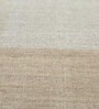 Beige Abstract Wool 6 ft X 9 ft Hand Woven Carpet