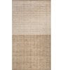 Beige Abstract Wool 6 ft X 9 ft Hand Woven Carpet