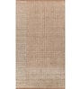 Beige Abstract Wool 6 ft X 9 ft Hand Woven Carpet