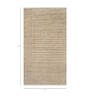 Beige Abstract Wool 6 ft X 9 ft Hand Woven Carpet