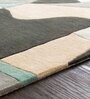 Beige Abstract Wool 8 ft x 10 ft Hand tufted Carpet